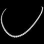 Estate 26.00 Carats Natural Diamond 14K Gold Graduating Riviera Tennis Necklace|DoverJewelry|