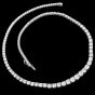 Estate 26.00 Carats Natural Diamond 14K Gold Graduating Riviera Tennis Necklace|DoverJewelry|