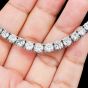 Estate 26.00 Carats Natural Diamond 14K Gold Graduating Riviera Tennis Necklace|DoverJewelry|