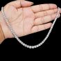 Estate 26.00 Carats Natural Diamond 14K Gold Graduating Riviera Tennis Necklace|DoverJewelry|