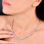 Estate 26.00 Carats Natural Diamond 14K Gold Graduating Riviera Tennis Necklace|DoverJewelry|