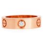 Cartier 3 Diamond 18K Pink Gold Band Ring 53|Dover Jewelry|