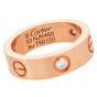 Cartier 3 Diamond 18K Pink Gold Band Ring 53|Doverjewelry|