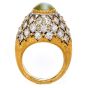 Buccellati Vintage Cat's Eye Chrysoberyl Diamond 18K Cocktail Dome Ring |Dover Jewelry|