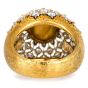 Buccellati Vintage Cat's Eye Chrysoberyl Diamond 18K Cocktail Dome Ring |Dover Jewelry|