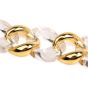 Seaman Schepps Rock Crystal 18K Gold Large Link Bracelet-Dover Jewelry