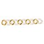Seaman Schepps Rock Crystal 18K Gold Large Link Bracelet-Dover Jewelry