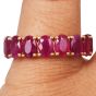 Estate 9.39cttw Ruby 18K Gold Oval Cut Eternity Band Ring-Dover Jewelry