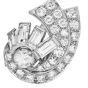 Vintage 5.00cttw Diamond Platinum Spray Stud Earrings|Dover Jewelry|