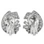 Vintage 5.00cttw Diamond Platinum Spray Stud Earrings|Dover Jewelry|