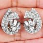 Vintage 5.00cttw Diamond Platinum Spray Stud Earrings|Dover Jewelry|