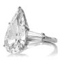 GIA Elongated 6.16ct D color Diamond Pear Shape Engagement Ring