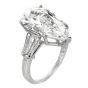 GIA Elongated 6.16ct D color Diamond Pear Shape Engagement Ring
