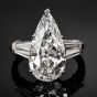 GIA Elongated 6.16ct D color Diamond Pear Shape Engagement Ring