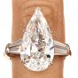 GIA Elongated 6.16ct D color Diamond Pear Shape Engagement Ring