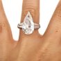 GIA Elongated 6.16ct D color Diamond Pear Shape Engagement Ring