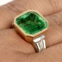 Estate Diamond 5.60ct Colombian Emerald 18K Gold Ring