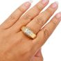 Estate 2.50cts Diamond 18K Gold Dome Edged Men's Engagement Ring|Dover Jewelry|