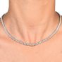 13.00 Carats Diamond 18K White Gold Tennis Choker Necklace