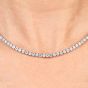 13.00 Carats Diamond 18K White Gold Tennis Choker Necklace