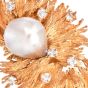 Chaumet Paris Retro Diamond Baroque Pearl 18k Gold Brooch-Dover Jewelry