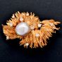 Chaumet Paris Retro Diamond Baroque Pearl 18k Gold Brooch-Dover Jewelry