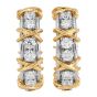 Tiffany & Co Schlumberger Twenty Stone Gold Platinum Hoop Earrings|Dover Jewelry|