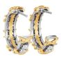 Tiffany & Co Schlumberger Twenty Stone Gold Platinum Hoop Earrings|Dover Jewelry|