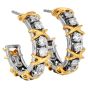 Tiffany & Co Schlumberger Twenty Stone Gold Platinum Hoop Earrings|Dover Jewelry|