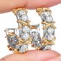 Tiffany & Co Schlumberger Twenty Stone Gold Platinum Hoop Earrings|Dover Jewelry|