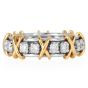 Tiffany & Co. Jean Schlumberger Sixteen Stone Diamond Platinum 18K Gold Ring