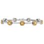 Estate 3.86Cts Fancy Yellow Diamond 18K Hexagon Link Tennis Bracelet