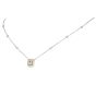 Estate 2.07cts Fancy Yellow Diamond 14K Gold Halo Pendant Necklace|Dover Jewelry|