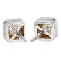 Estate 0.75cts Fancy Yellow Diamond 18K Cushion Earring Studs|Dover Jewelry|