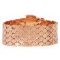 Vintage Diamond Sapphire 14K Gold Retro Wide Buckle Bracelet|Dover Jewelry|