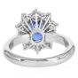 GIA Sri Lanka Sapphire 3.18cts Diamond 18K Gold Halo Engagement Ring |Dover Jewelry|