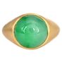 Fei Cui Type A Green 9.23ct Jade 18K Yellow Gold Solitaire Ring