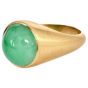 Fei Cui Type A Green 9.23ct Jade 18K Yellow Gold Solitaire Ring
