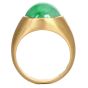 Fei Cui Type A Green 9.23ct Jade 18K Yellow Gold Solitaire Ring