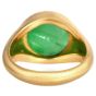 Fei Cui Type A Green 9.23ct Jade 18K Yellow Gold Solitaire Ring