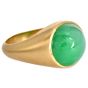 Fei Cui Type A Green 9.23ct Jade 18K Yellow Gold Solitaire Ring