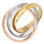 Cartier Classic Trinity 18K Three Gold Ring Size 48 