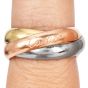 Cartier Classic Trinity 18K Three Gold Ring Size 48 