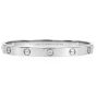 Cartier Classic LOVE 18K White Gold Bangle Bracelet Size 17|Dover Jewelry|