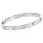 Cartier Classic LOVE 18K White Gold Bangle Bracelet Size 17|Dover Jewelry|