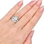 Vintage Old European Diamond 2.66 Carat Emerald Platinum Filigree Ring-Dover Jewelry