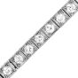Antique 4.00 Carat Deco European Diamond Platinum Line Bracelet