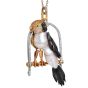 Vintage Baroque Pearl Diamond Sapphire 18K Gold Silver Resting Bird Brooch|Dover Jewelry|