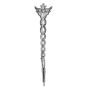 Antique 1920s Diamond 14K White Gold Caduceus Peacock Feather Brooch|Dover Jewelry|