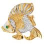 Vintage Diamond Opal 18K Gold Intricate Fish Pendant Brooch|Dover Jewelry|